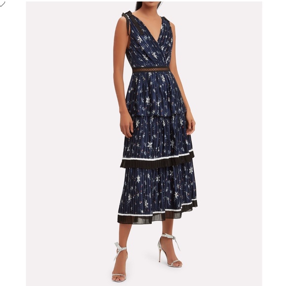 Self-Portrait Dresses & Skirts - Self Portrait - Crepe Tiered Dress